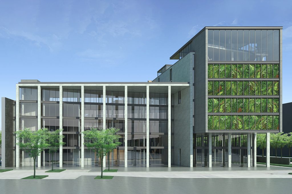 weisenburger Unternehmenszentrale Karlsruhe Visualisierung west view